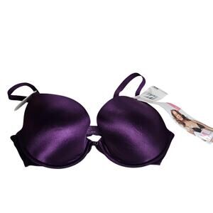 Maidenform Demi Coverage Custom Lift Bra Purple Maroon Style 09729 Women 34D
